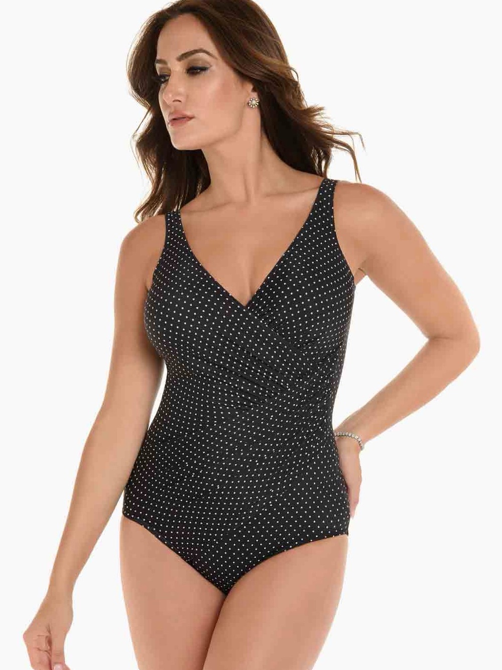 NWT Miraclesuit Oceanus One Piece in Pin Point size 20 NWT MSRP $310